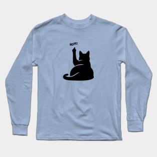 Black Cat Says no Long Sleeve T-Shirt